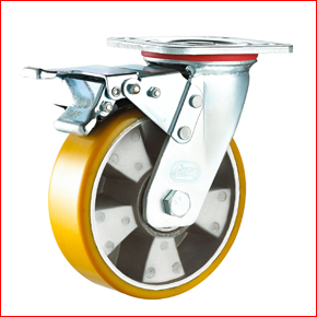 VI-73-ALPU-PTBK Caster Wheels With Aluminium Core & PU Coating